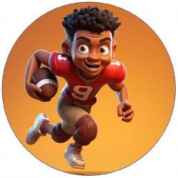 Essbares Papier American Football Spieler 19,5 cm