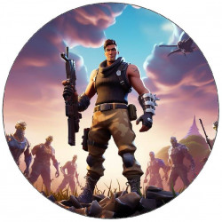 Essbares Papier Fortnite Spiel Shooter 19,5cm
