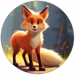 Essbarer stehender Fuchs aus Papier 19,5cm