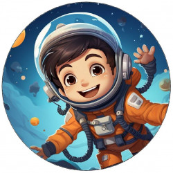 Essbares Papier kleiner Austronaut 19,5cm