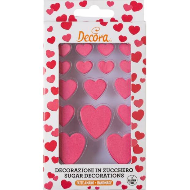 Zuckerdekoration rotes Herz, 16St.