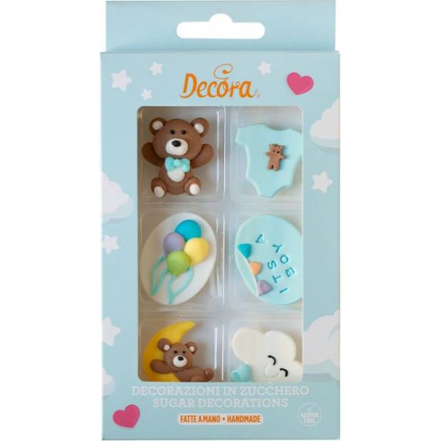 Zuckerdekoration Es ist ein Junge, 6 Stück