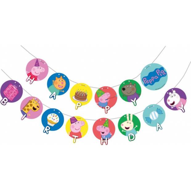 Girlande Schweinchen Pepa 140cm