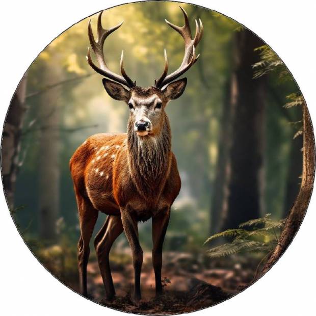 Essbarer Papierhirsch im Wald 19,5 cm