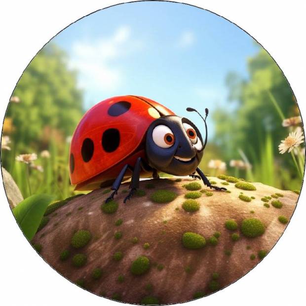 Essbarer Papier-Marienkäfer 19,5cm