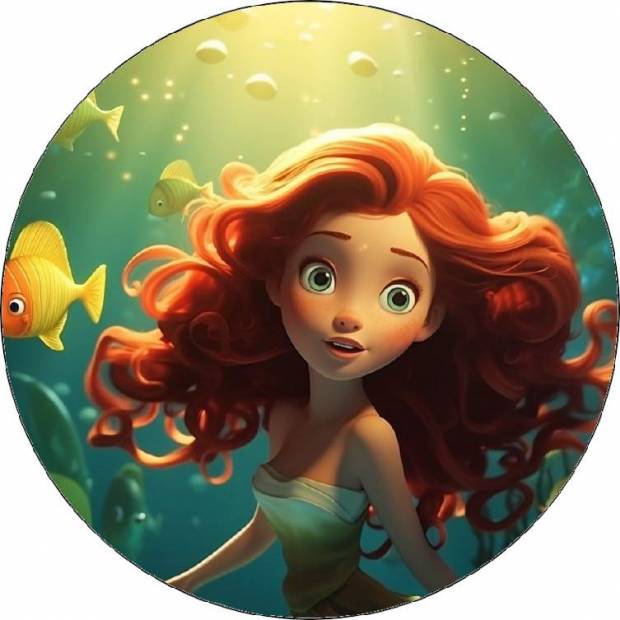 Essbare Papier kleine Meerjungfrau stehend 19,5cm