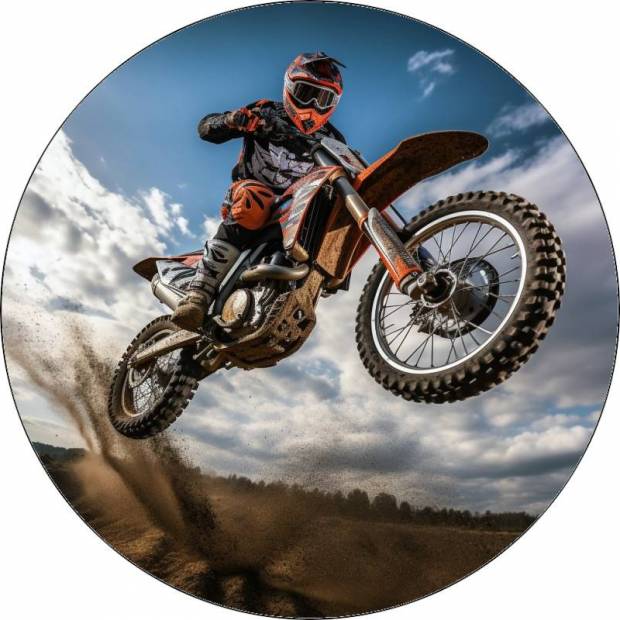 Essbare Papier-Motocross-Fahrer 19,5cm