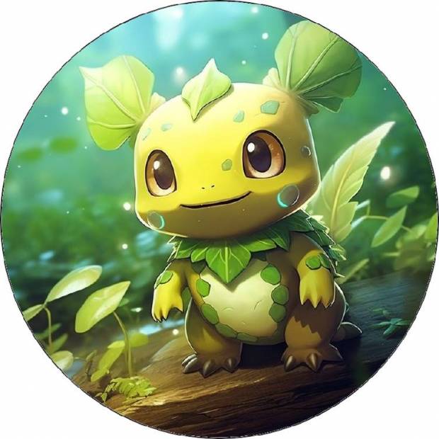 Pokémon grüner Drache essbares Papier 19,5cm