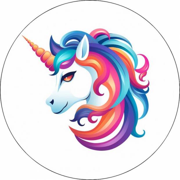 Essbares Papier Einhorn 19,5cm