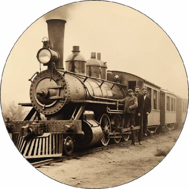 Essbares Papier alte Lokomotive 19,5cm