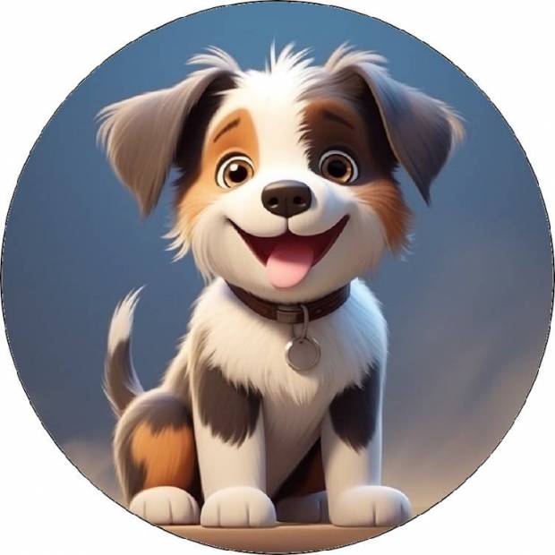 Essbares Papier Welpe drei Farben 19,5cm