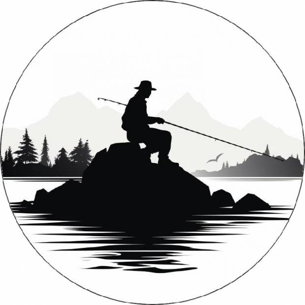 Essbares Papier Einsamer Fischer 19,5cm