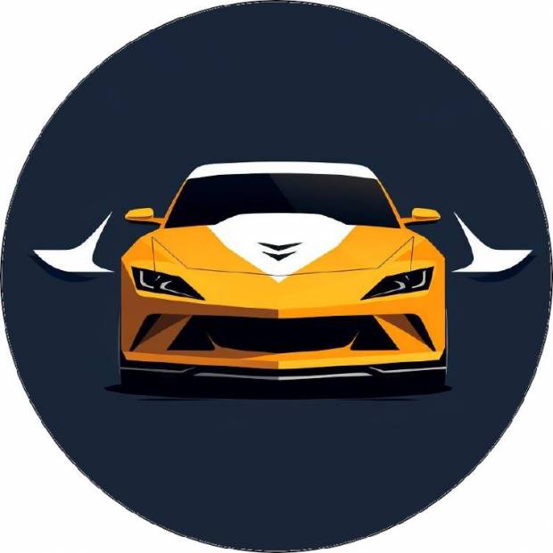 Essbares Papier Sportwagen gelb 19,5cm