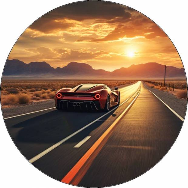 Essbares Papier Super Auto rot 19,5cm