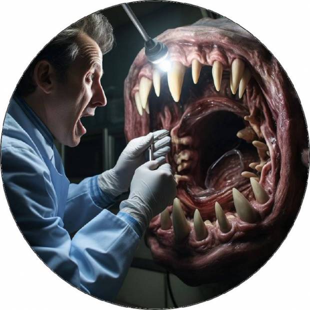 Essbares Papier Die größte Angst des Zahnarztes 19,5 cm