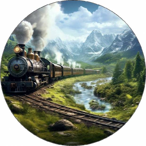 Essbarer Papierzug in den Bergen 19,5cm