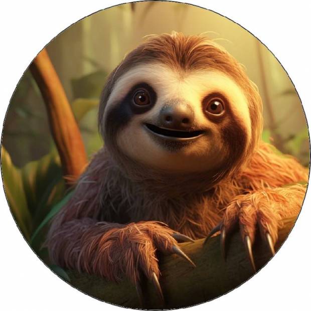 Essbares Papierfaultier auf einem Ast 19,5cm