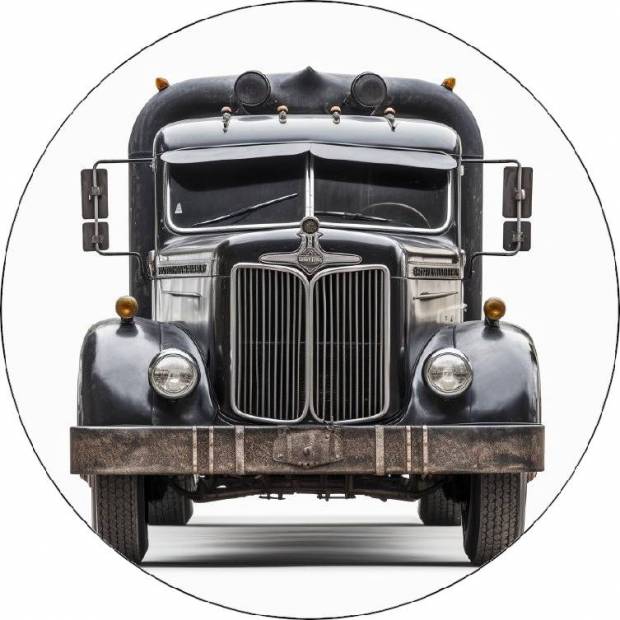 Essbarer Papier-LKW grau 19,5cm