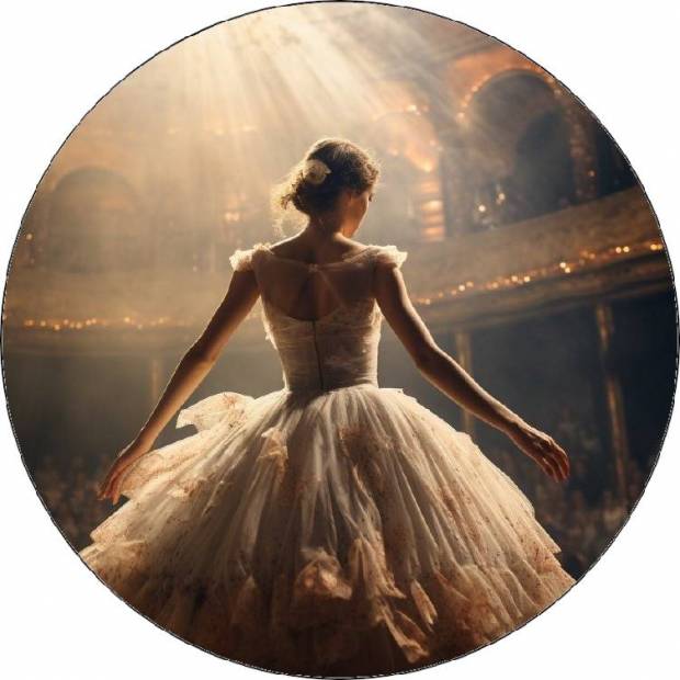 Essbares Papier Ballerina auf der Bühne 19,5cm