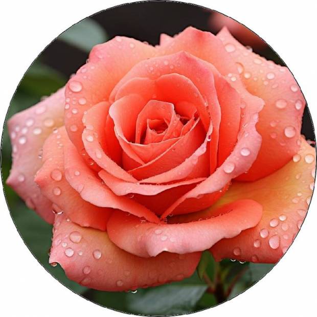 Essbares Papier mit Rosenmotiv 19,5cm