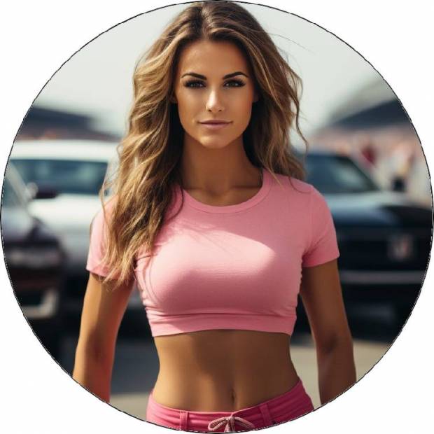 Essbares Papier Mädchen startet Autorennen 19,5cm