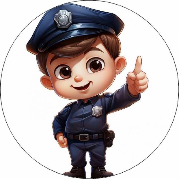 Essbarer Papier-Polizist 19,5cm