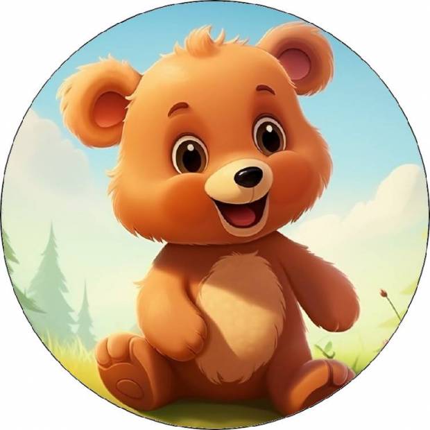 Essbares Papier niedlicher Teddybär 19,5cm