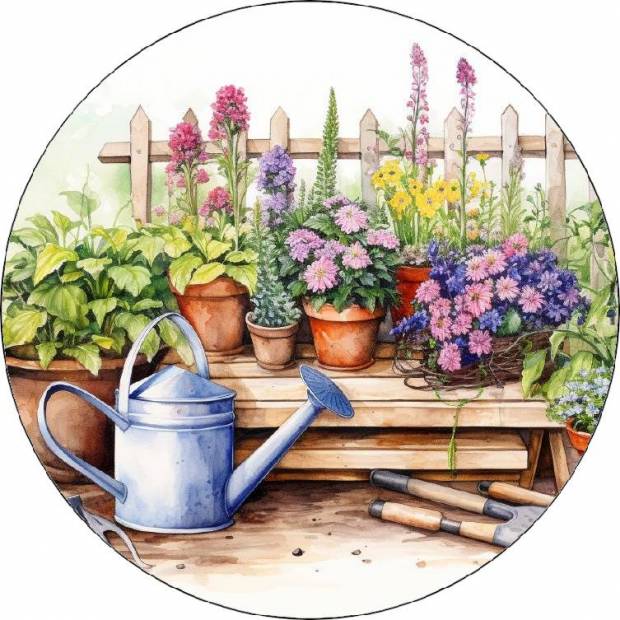 Essbarer Papiergarten mit Blumen 19,5cm