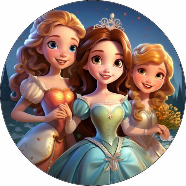 Essbares Papier Disney Prinzessinnen und Feen 19,5cm