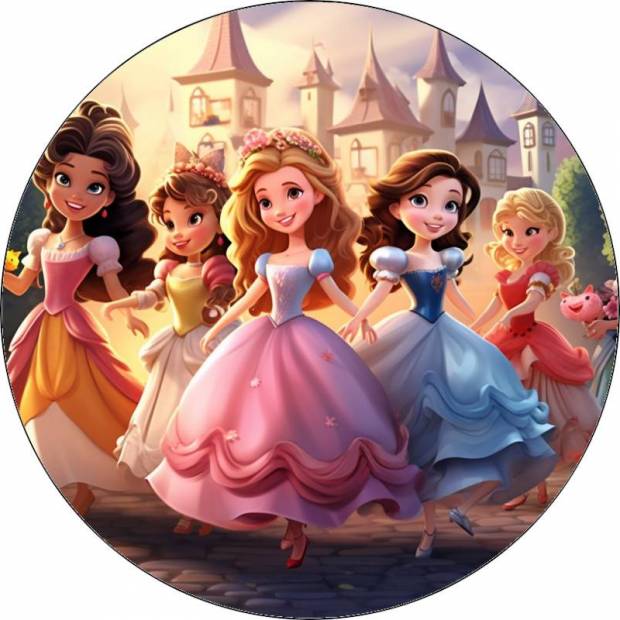 Essbares Papier Disney Prinzessinnen 19,5cm