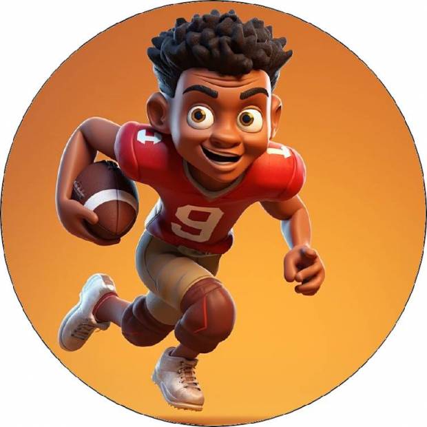 Essbares Papier American Football Spieler 19,5 cm