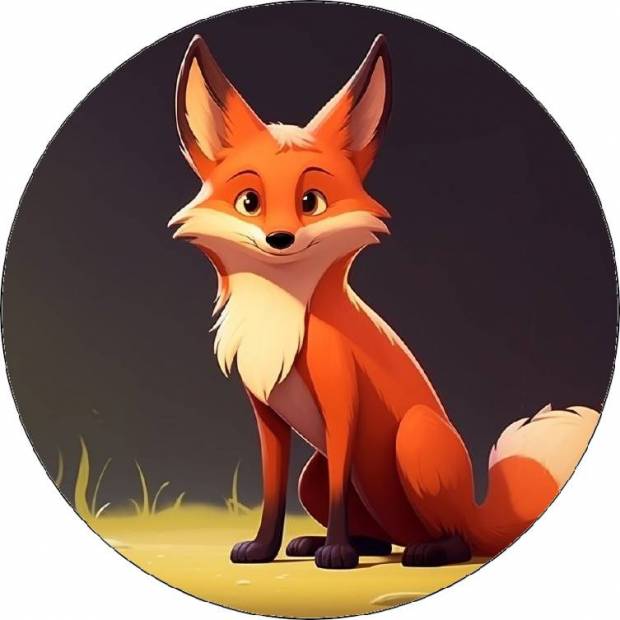 Essbares Papier kleiner Fuchs 19,5cm