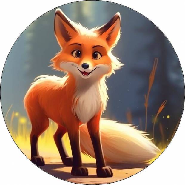 Essbarer stehender Fuchs aus Papier 19,5cm