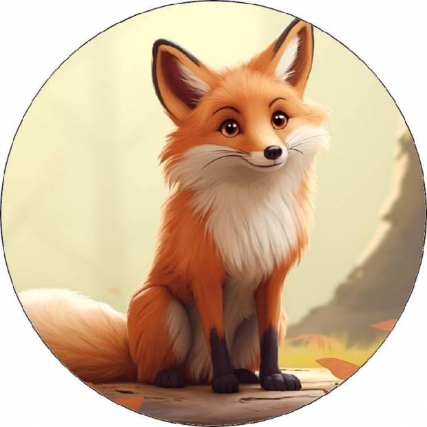 Essbarer Papierfuchs am Baum sitzend 19,5cm