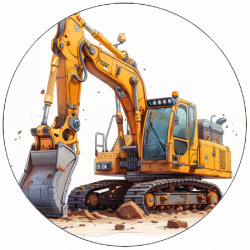 Essbarer Papierbagger 19,5 cm