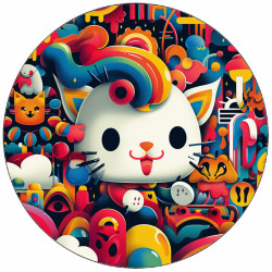 Hello Kitty essbares Papier mit Regenbogen 19,5 cm