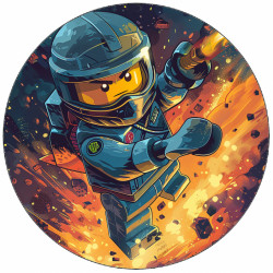 Essbares Papier Ninjago im Weltraum 19,5 cm