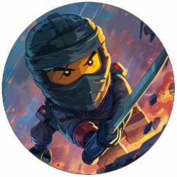 Essbares Papier Ninjago im Weltraum mit Schwert 19,5 cm