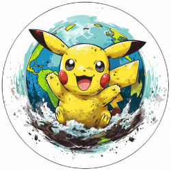 Pikachu essbares Papier 19,5 cm