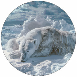 Essbarer Papier-Eisbär liegend 19,5 cm