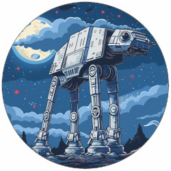 Essbares Papier Star wars AT-AT Walker in the dark 19,5 cm