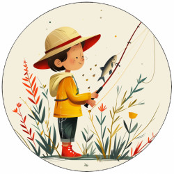 Essbares Papier kleiner Fischer 19,5 cm