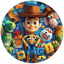 Essbares Papier Toy Story Woody und Spielzeug 19,5 cm