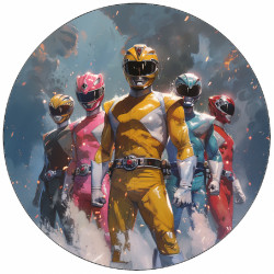 Essbares Papier Power Rangers zusammen 19,5 cm