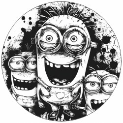 Essbares Papier Mimons schwarz-weißes Porträt 19,5 cm