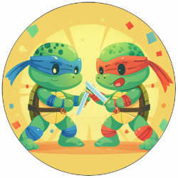 Essbares Papier Ninja Turtles 19,5 cm
