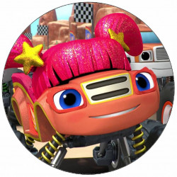 Essbares Papier Flamingo und Glitzer 19,5 cm