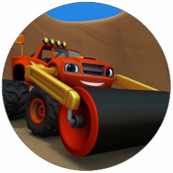 Essbares Papier Flamingo und Zylinder 19,5 cm