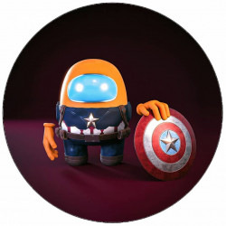 Essbares Papier Unter uns Captain America 19,5 cm