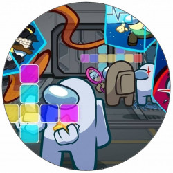 Essbares Papier Unter uns Würfel 19,5 cm